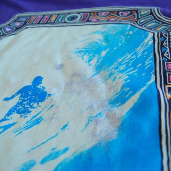 Surf T-shirt Surfer Tee Beach Wear 90s Vintage - Picture 2 of 4